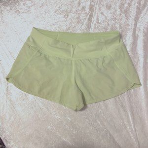 Lululemon Speed Up Running Shorts Neon Yellow